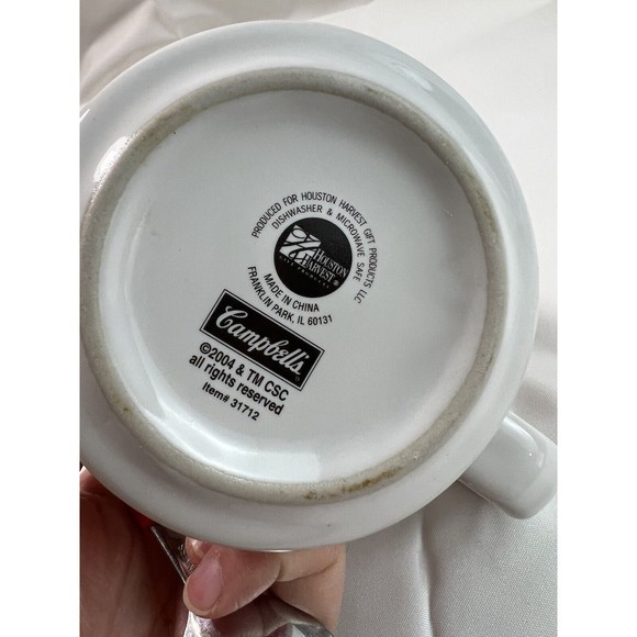 Campbells Soup Mug 2004 VTG Kids Graphic Houston Harvest Coffee‎ Cup With Spoon - Picture 8 of 8